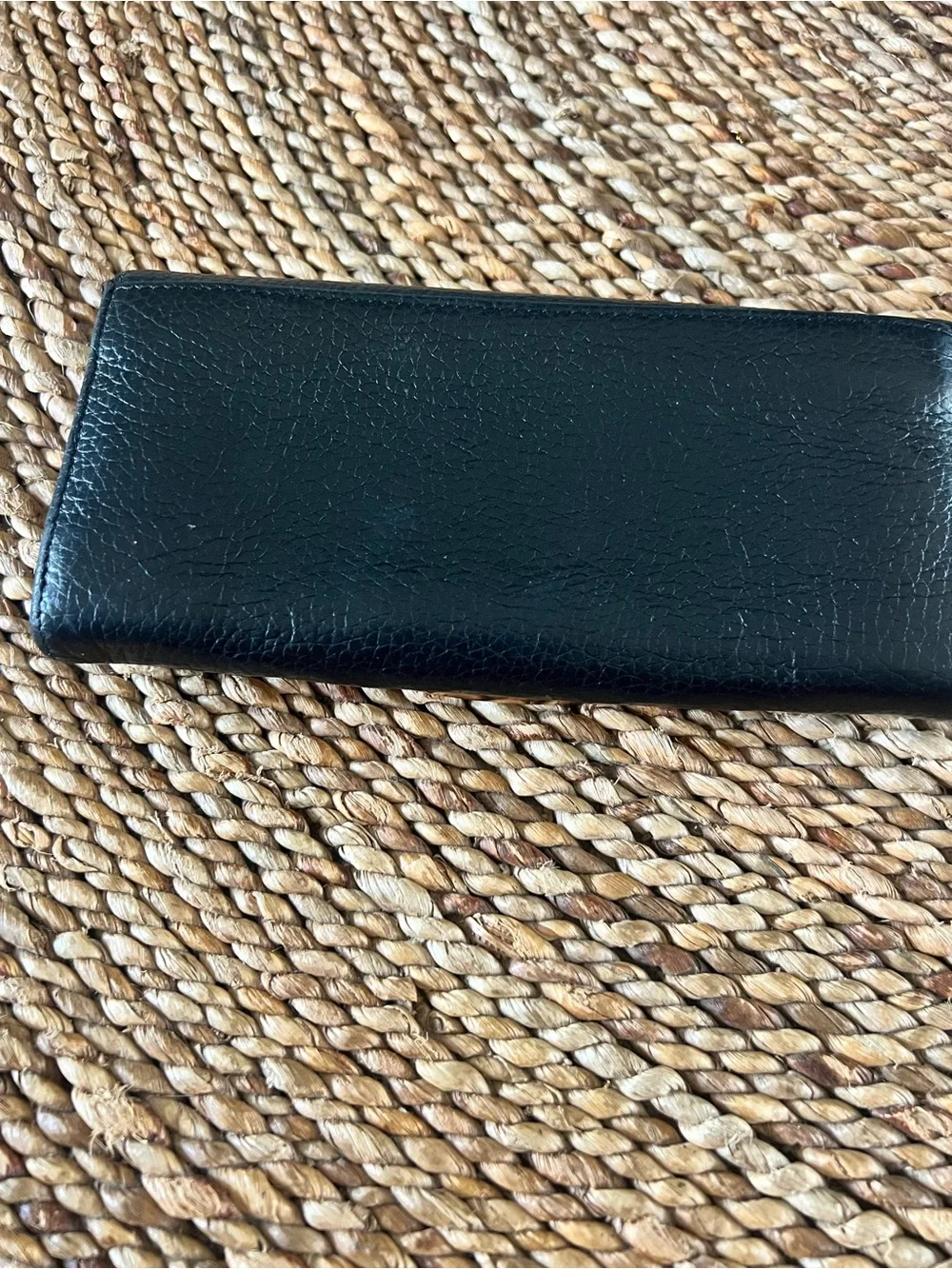 See by Chloé Black Grained Leather Lizzie Long Wallet Gold Hardware